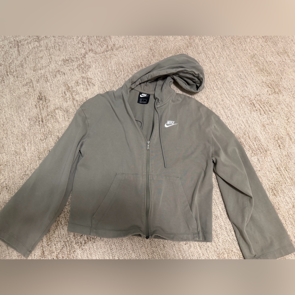 Nike Olive Green Full-Zip Hoodie Jacket